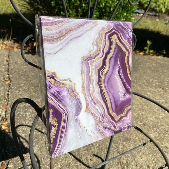 Canvas Print Art 7x6” PURPLE GEODE - Picture 5 of 9